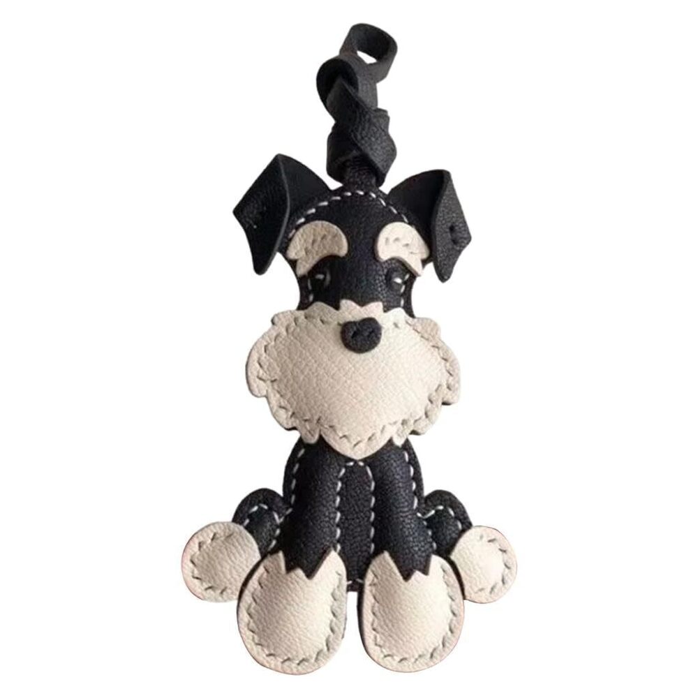 4721 Key Chain Elegant Schnauzer Dog Keychain Fashionable Schnauzer Leather
